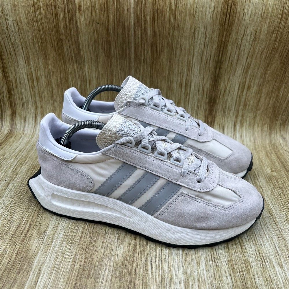 Adidas Retropy E5 Men's Size 9.5 Off White Grey Suede Boost Sneakers IE7063